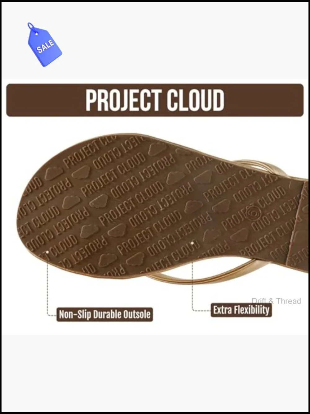 Lightweight Non-Slip Memory Foam Flip Flop Sandals